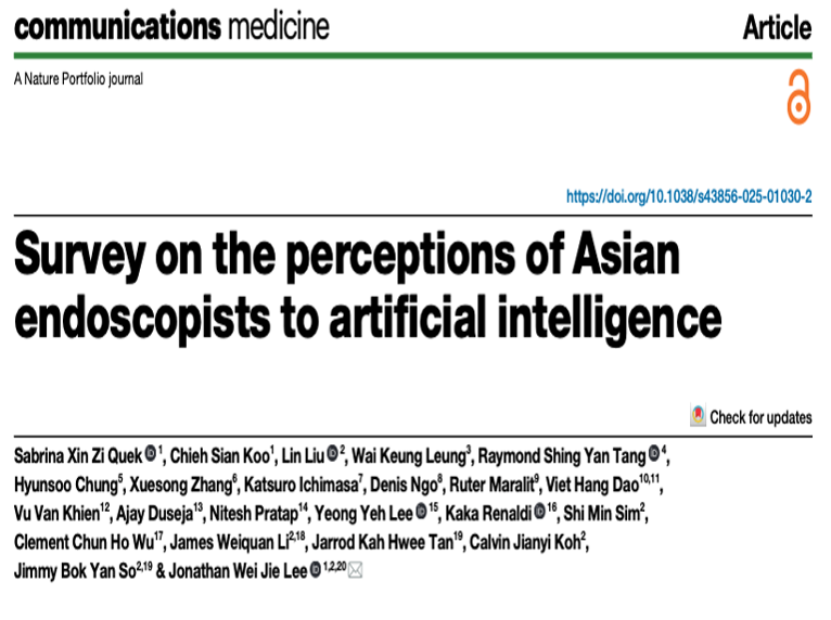 Congratulations on our recent publication in Communications Medicine